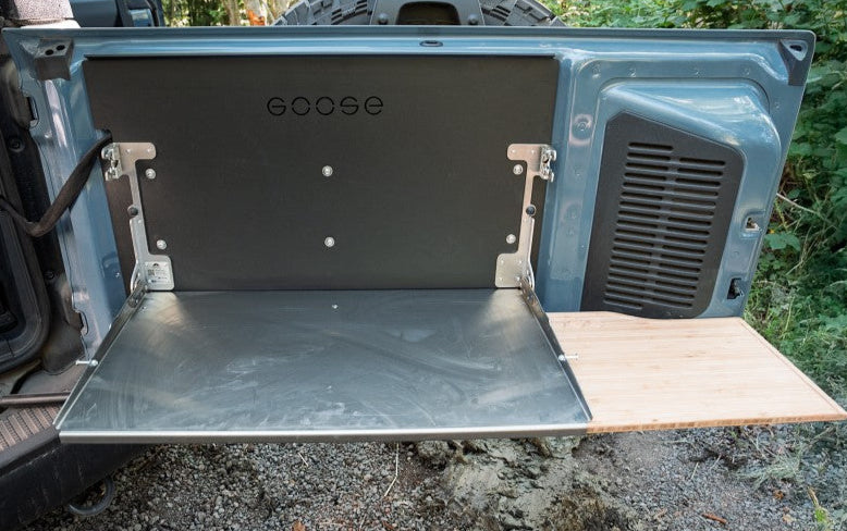 Ursa Minor Bronco Camper with optional Goose Gear Tailgate Table